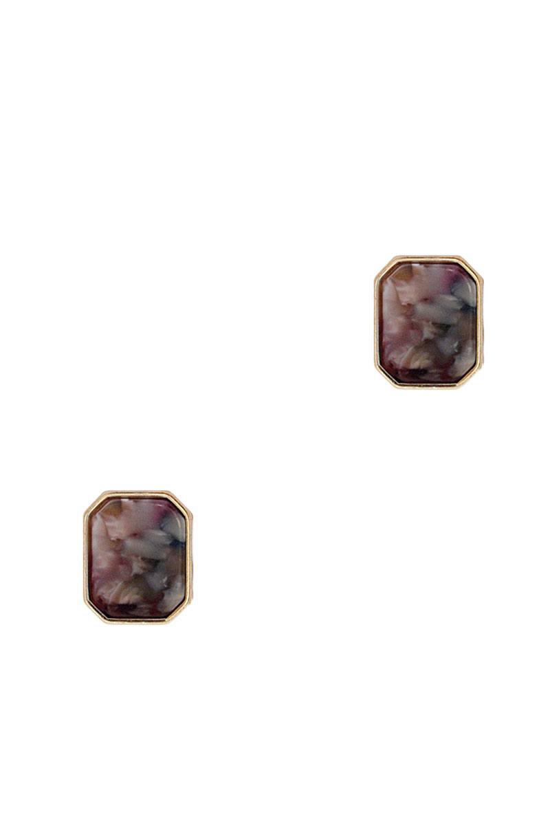 Fashion Square Marble Earring