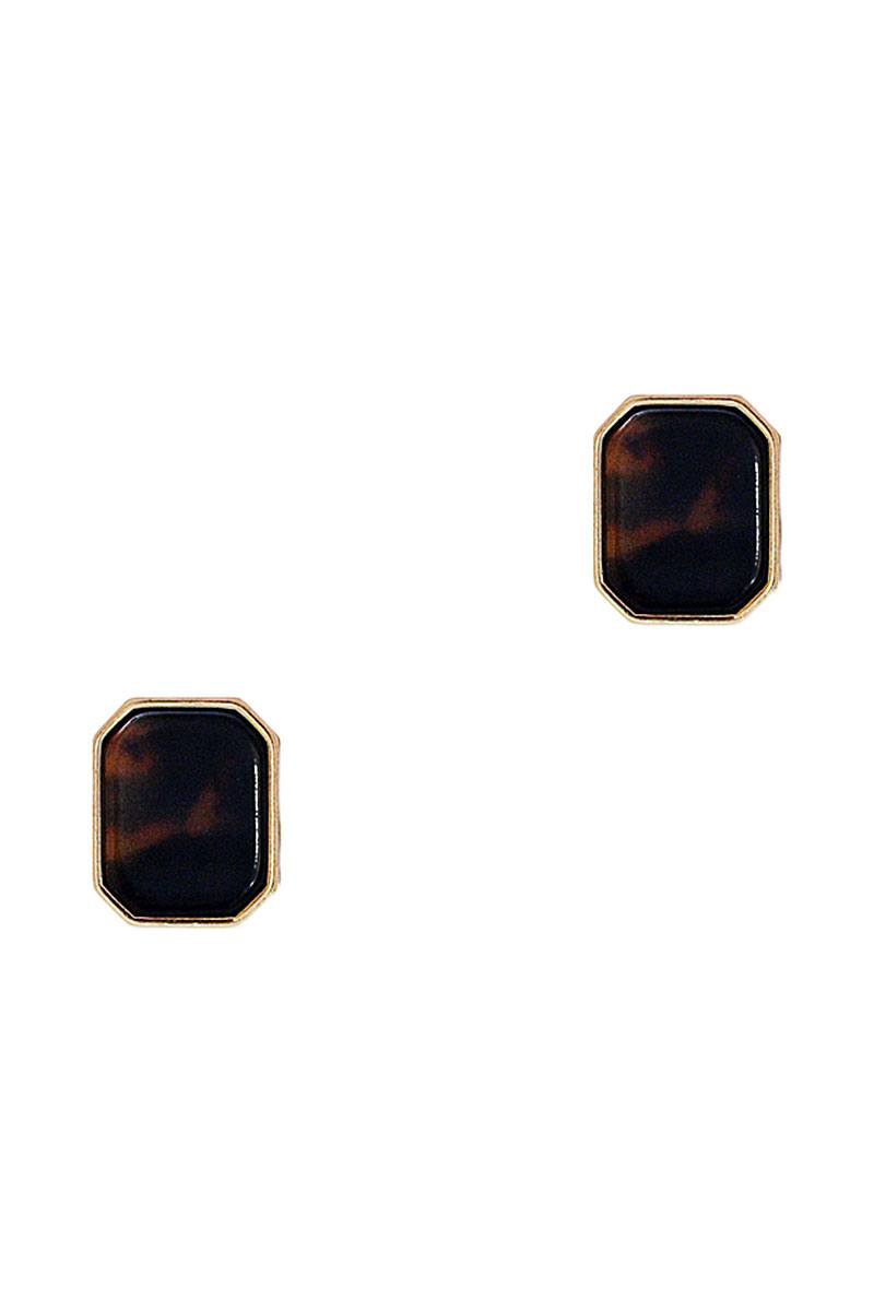 Fashion Square Marble Earring