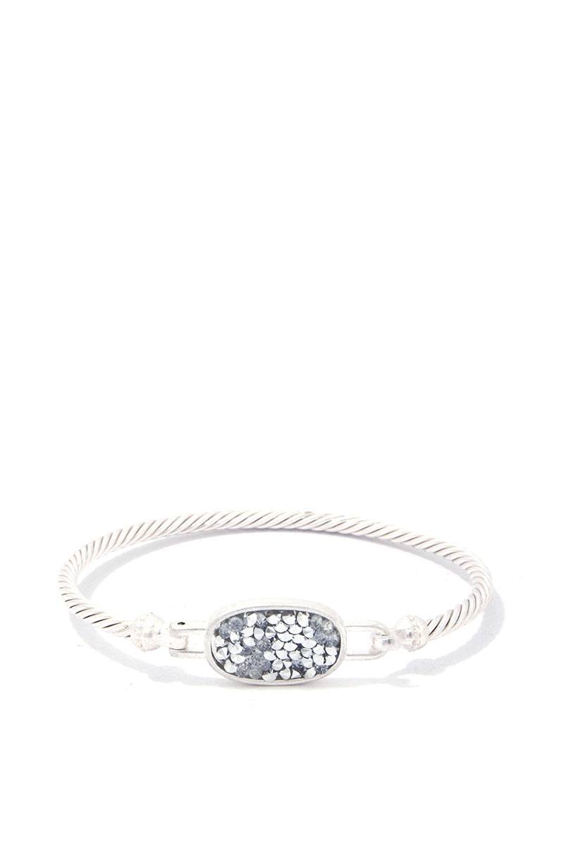 Oval Shape Metal Cuff Bracelet