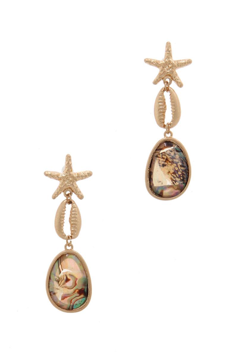 Star Post Drop Earring