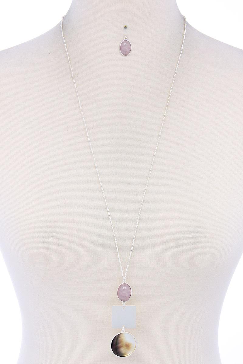 Fashion Modern Drop Necklace And Earring Set