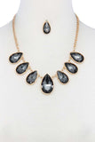 Teardrop Shape Rhinestone Necklace