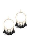 Two Tone Tassel Circle Drop Earring