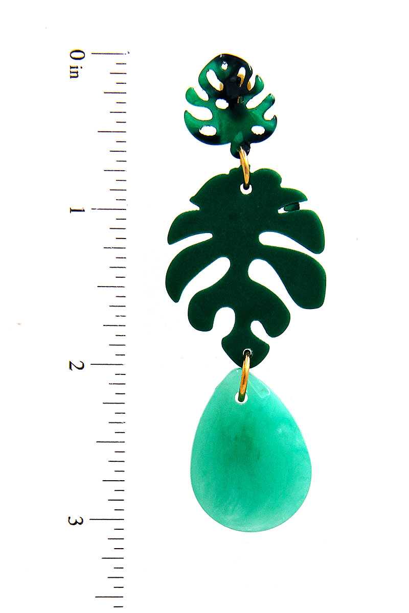Fashion Acetate Leaf Drop Earring