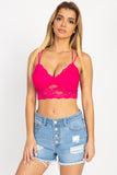 Embroidered Lace Bustier Crop Top