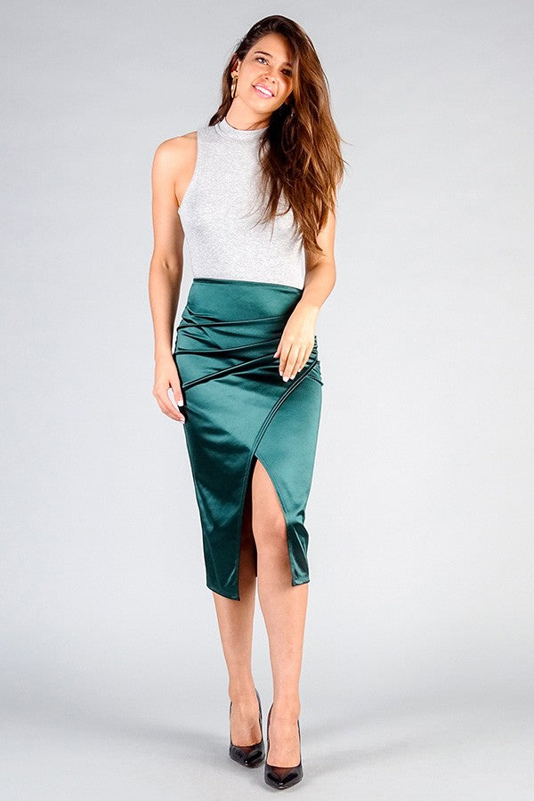 Mock Neck Sleeveless Keyhole Back Bodysuit