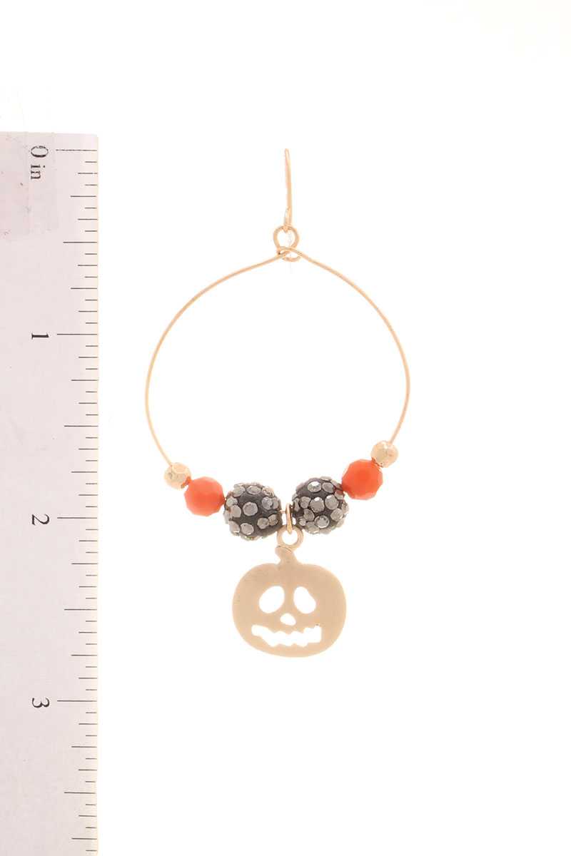 Halloween Scary Pumpkin Metal Hook Earring