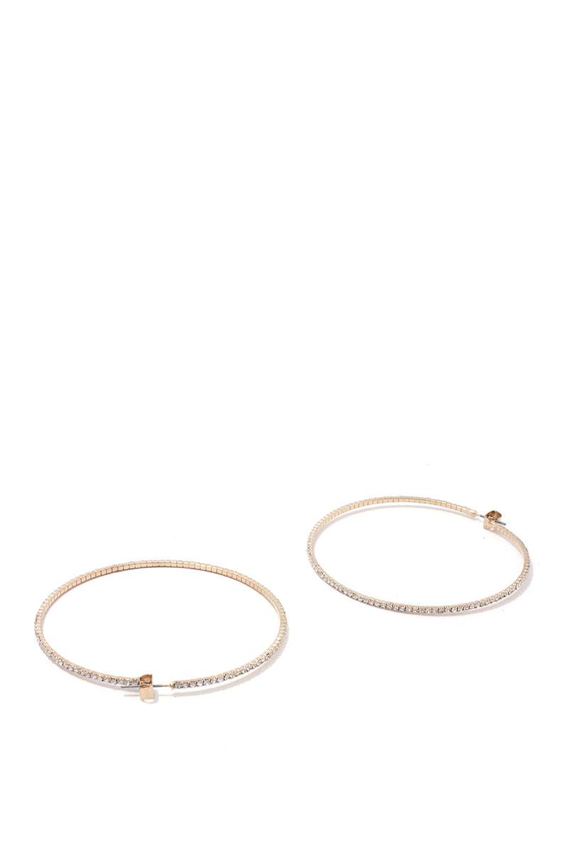 Rhinestone Hoop Earring