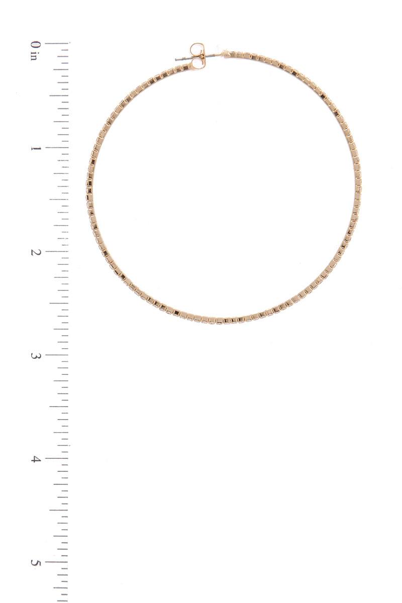 Rhinestone Hoop Earring