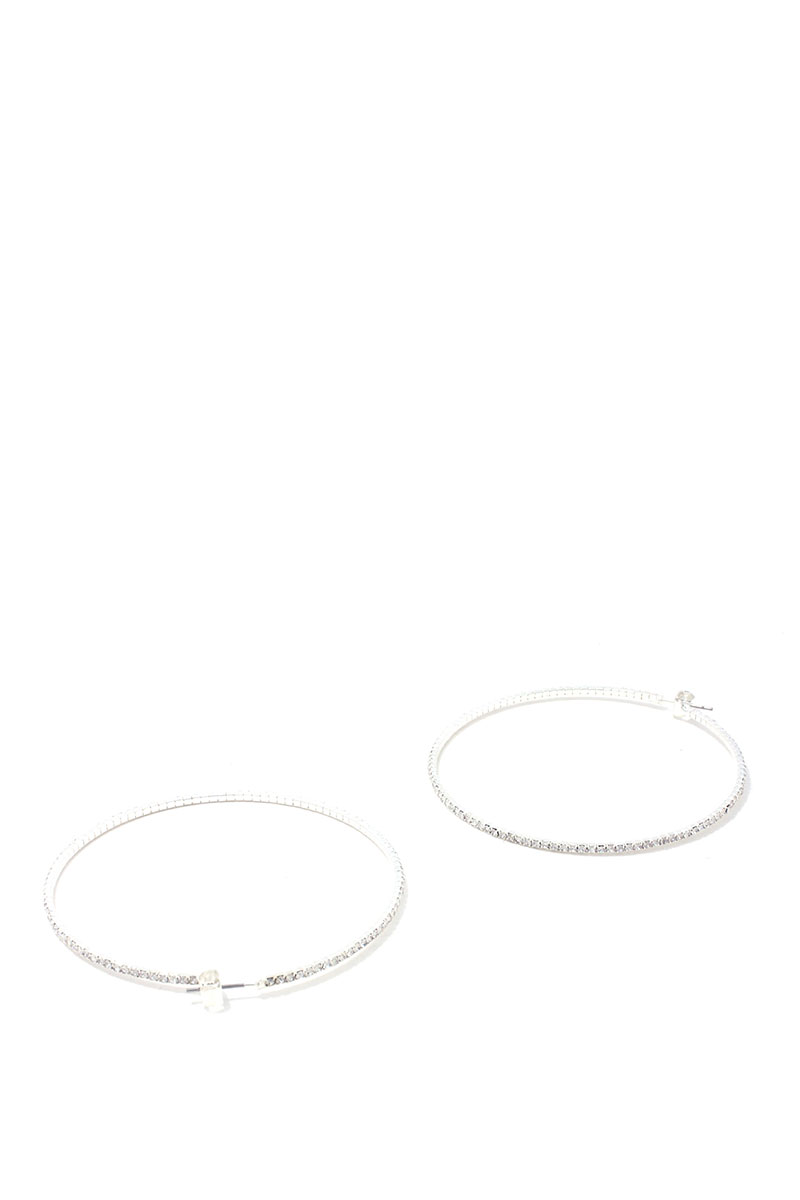 Rhinestone Hoop Earring