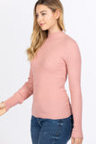 Mock Neck Viscose Sweater