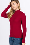 Mock Neck Viscose Sweater