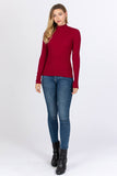 Mock Neck Viscose Sweater