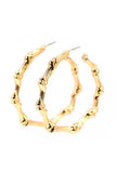 Metal Bamboo Hoop Earring