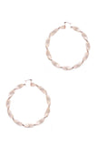 Metal Twist Basic Hoop Earring