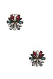 Stone Flower Stud Earring