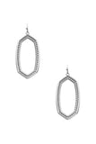 Metal Hexagon Dangle Earring