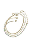 Metal Chain Rhinestone Bracelet 3 Pc Set