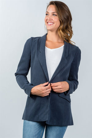 Ladies fashion one button closure blazer