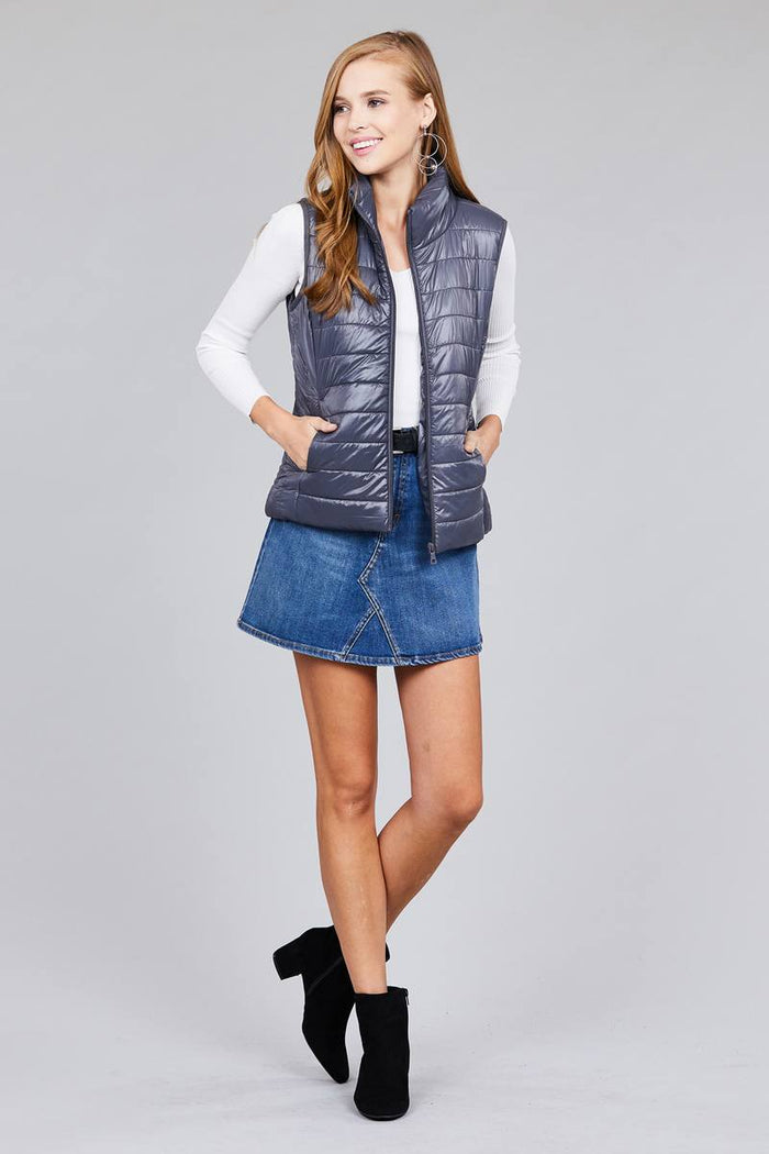 Quilted padding vest