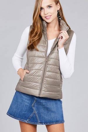 Quilted padding vest