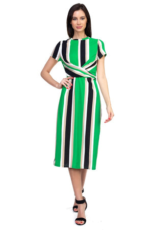 Stripe Twist Front Dress