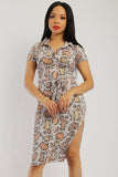 Snake Print, Midi Tee Dress