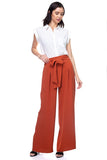 Belted Pleated Palazzo Pants