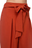 Belted Pleated Palazzo Pants