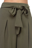 Belted Pleated Palazzo Pants