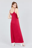 Double V-neck Cami Maxi Dress