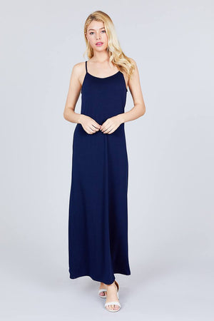 Double V-neck Cami Maxi Dress