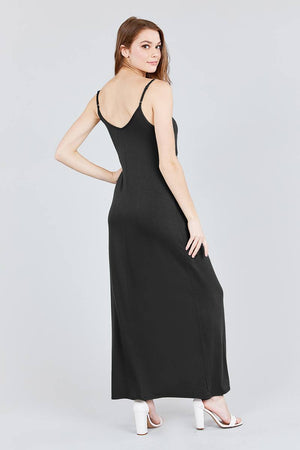 Double V-neck Cami Maxi Dress