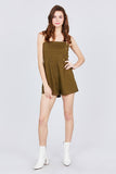 Button Down Cami Linen Romper