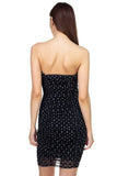 Polka Dot Ruched Mini Dress