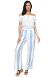 Multi Stripe Side Button Pants