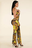 Printed Mesh Tube Jumpsuit