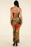 Printed Mesh Tube Jumpsuit