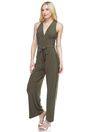 Strapless Belted Jumpsuit