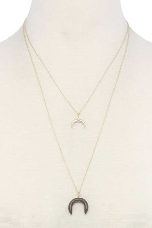 Double Crescent Moon Necklace