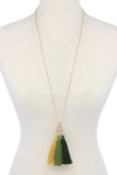 Multi Color Tassel Necklace