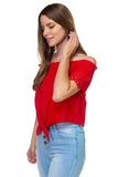 Off Shoulder Cutout Sleeve Top