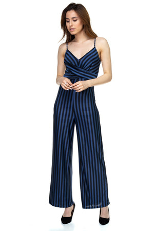 Stripe Front Twist Jumpsuit