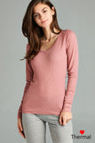 Long Sleeve V-neck Thermal Top