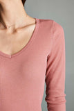 Long Sleeve V-neck Thermal Top