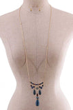 Fashion Multi Stone Drop Necklace