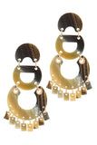 Acetate Geometric Shape Post Drop Earring