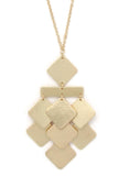 Geometric Shape Pendant Long Necklace