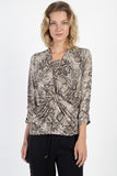 Snake Skin Twist Front Top