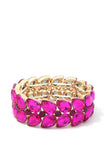 Teardrop Shape Rhinestone Stretch Bracelet